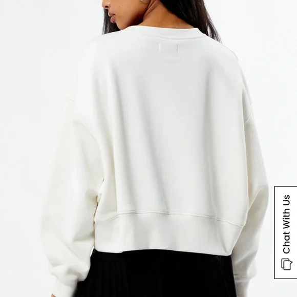 The MET Women's White Crew Neck Sweatshirt PACSUN - Picture 4 of 11
